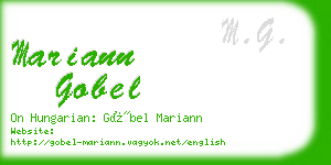 mariann gobel business card